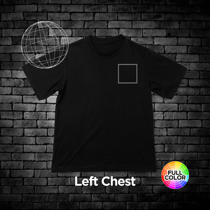 Custom Full Color T-Shirts (Left Chest)